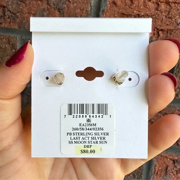 Giani Bernini 925 Sterling Silver Tassel Moon Star Drop Earrings MADE IN ITALY - Picture 3 of 3